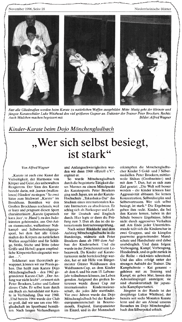 Niederrheinische Blaetter / Ausgabe November 1996