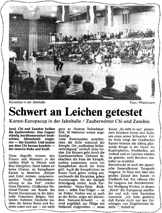 Schwert an Leichen getestet